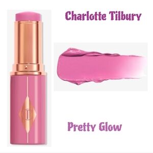 Charlotte Tilbury Unreal Lip + Cheek Glow Blush Stick--Pretty Glow. New